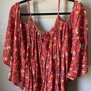 Off Shoulder Flowy Crop